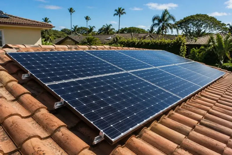 Installation de panneaux solaires au Pizou